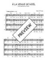 Téléchargez l'arrangement de la partition de Traditionnel-A-la-venue-de-Noel en PDF à quatre voix