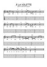 Téléchargez la tablature de la musique Traditionnel-A-la-volette en PDF