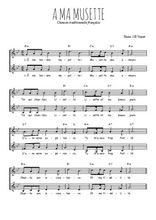 Téléchargez l'arrangement de la partition de Traditionnel-A-ma-musette en PDF à deux voix