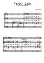 Téléchargez la partition de A Saint-Malo en PDF pour 2 voix égales et piano