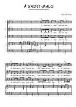 Téléchargez l'arrangement de la partition de A Saint-Malo en PDF pour trois voix mixtes et piano