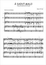 Téléchargez l'arrangement de la partition de A Saint-Malo en PDF pour trois voix de femmes et piano