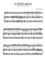Téléchargez la partition de A Saint-Malo en PDF pour Chant et piano