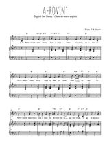 Téléchargez l'arrangement de la partition de Traditionnel-A-rovin- en PDF pour Chant et piano