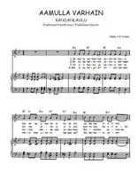 Téléchargez la partition de Aamulla varhain en PDF pour Chant et piano