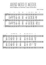 Téléchargez l'arrangement de la partition de Abend wird es wieder en PDF à trois voix