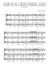Téléchargez l'arrangement de la partition de Traditionnel-Adam-in-the-Garden-Pinning-Leaves en PDF à trois voix