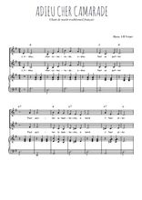 Téléchargez l'arrangement de la partition de Adieu cher camarade en PDF pour deux voix égales et piano