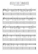 Téléchargez la tablature de la musique Traditionnel-Adieu-cher-camarade en PDF