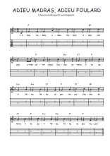 Téléchargez la tablature de la musique Traditionnel-Adieu-madras-adieu-foulard en PDF