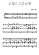 Téléchargez l'arrangement de la partition de poitou-ah-ah-ah-dit-la-mariee en PDF pour Chant et piano