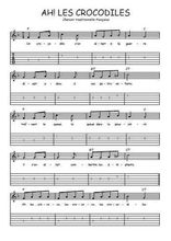 Téléchargez la tablature de la musique comptine-ah-les-crocodiles en PDF