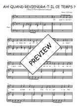 Téléchargez l'arrangement de la partition de Traditionnel-Ah!-quand-reviendra-t-il en PDF pour Chant et piano