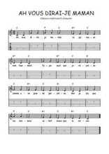 Téléchargez la tablature de la musique comptine-ah-vous-dirai-je-maman en PDF