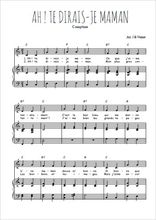 Téléchargez l'arrangement de la partition de ah-te-dirais-je-maman en PDF pour Chant et piano