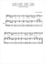 Téléchargez l'arrangement de la partition de comptine-ainsi-font-font-font-les-petites-marionnettes en PDF pour Chant et piano