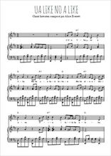 Téléchargez l'arrangement de la partition de alice-everett-ua-like-no-a-like en PDF pour Chant et piano