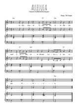 Téléchargez l'arrangement de la partition de Alleluia en PDF pour deux voix égales et piano