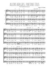 Téléchargez l'arrangement de la partition de Allons bergers, partons tous en PDF à quatre voix SATB