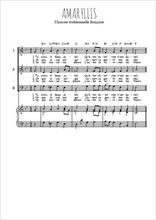 Téléchargez l'arrangement de la partition de Amaryllis en PDF pour trois voix mixtes et piano