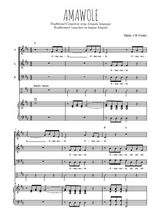 Téléchargez l'arrangement de la partition de Amawole en PDF pour trois voix mixtes et piano