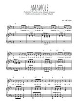Téléchargez la partition de Amawole en PDF pour Chant et piano