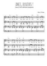 Téléchargez l'arrangement de la partition de Amis, buvons ! en PDF pour deux voix égales et piano