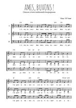 Téléchargez l'arrangement de la partition de chanson-a-boire-amis-buvons en PDF à trois voix