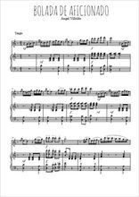 Téléchargez l'arrangement de la partition de angel-villoldo-bolada-de-aficionado en PDF pour Mélodie et piano
