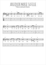 Téléchargez la tablature de la musique arlequin-marie-sa-fille en PDF