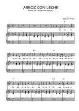 Téléchargez l'arrangement de la partition de Traditionnel-Arroz-con-leche en PDF pour Chant et piano