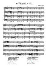 Téléchargez l'arrangement de la partition de Traditionnel-Astro-del-Ciel en PDF à quatre voix