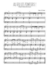 Téléchargez l'arrangement de la partition de Traditionnel-Au-feu-les-pompiers en PDF pour Chant et piano