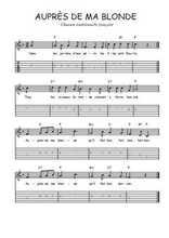 Téléchargez la tablature de la musique traditionnel-aupres-de-ma-blonde en PDF