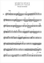 Téléchargez l'arrangement de la partition pour sax en Mib de la musique Boarish polka en PDF