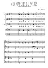 Téléchargez l'arrangement de la partition de Aux marches du palais en PDF pour trois voix mixtes et piano
