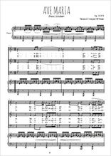Téléchargez l'arrangement de la partition de Ave Maria en PDF pour trois voix mixtes et piano