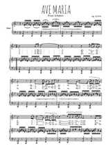 Téléchargez l'arrangement de la partition de franz-schubert-ave-maria-version-complete en PDF pour Chant et piano