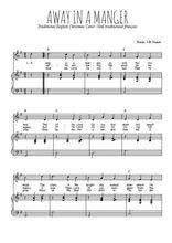 Téléchargez l'arrangement de la partition de Traditionnel-Away-in-a-manger en PDF pour Chant et piano