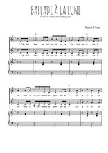 Téléchargez la partition de Ballade à la lune en PDF pour 2 voix égales et piano