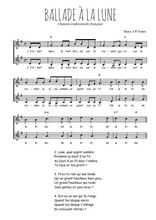 Téléchargez l'arrangement de la partition de Traditionnel-Ballade-a-la-lune en PDF à deux voix