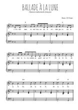 Téléchargez la partition de Ballade à la lune en PDF pour Chant et piano