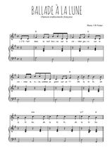 Téléchargez l'arrangement de la partition de Traditionnel-Ballade-a-la-lune en PDF pour Chant et piano