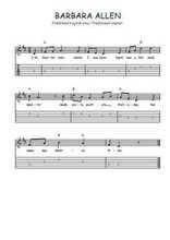 Téléchargez la tablature de la musique Traditionnel-Barbara-Allen en PDF