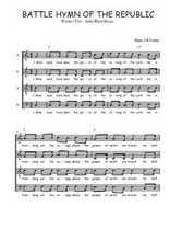 Téléchargez l'arrangement de la partition de Battle hymn of the republic en PDF à quatre voix SATB