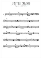 Téléchargez l'arrangement de la partition en Sib de la musique Beautiful Dreamer en PDF