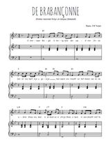 Téléchargez l'arrangement de la partition de Traditionnel-De-brabanconne en PDF pour Chant et piano