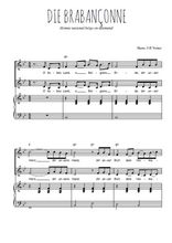 Téléchargez la partition de Die brabançonne en PDF pour 2 voix égales et piano