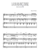 Téléchargez l'arrangement de la partition de La brabançonne en PDF pour deux voix égales et piano