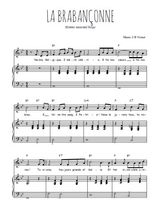 Téléchargez la partition de La brabançonne en PDF pour Chant et piano